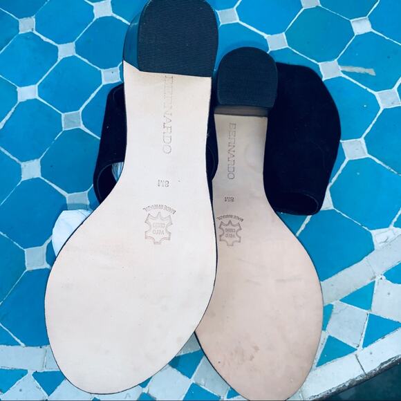 NEW IN BOX BERNARDO BLACK SUEDE HIGH HEEL SANDALS 8 - Picture 8 of 11